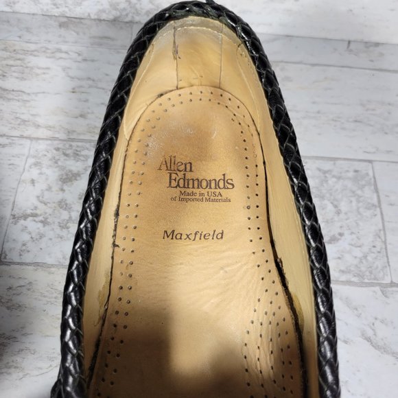 Allen Edmonds Mens Maxfield 47711 Black Leather Tassel Loafers Shoes Sz 10.5 D main image 9